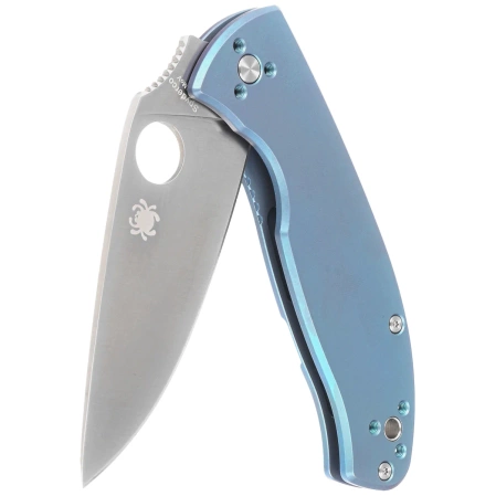 Nóż składany Spyderco Tenacious R.I.L. Blue Titanium, Satin 8Cr13MoV by Eric Glesser (C122TIBLP)