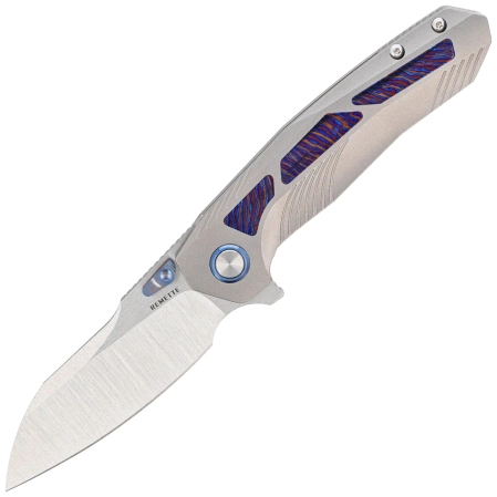 Remette Kestrel Knife Gray Titanium/Timascus, Satin CPM S35VN (RTPO-D)
