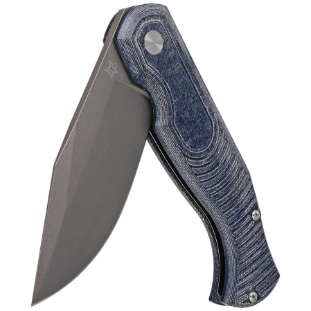 Fox Knife Eastwood Tiger Denim Micarta, Coarse Stonewashed CPM S90V by Gudy Van Poppel (FX-524 MJ)