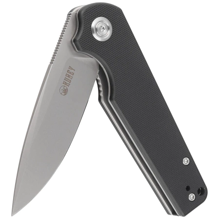 Nóż Kubey Knife Wolverine, Black G10, Sand Blasted D2 (KU233A)