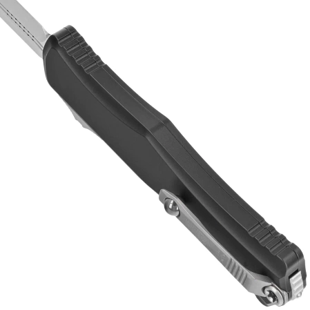 Nóż automatyczny OTF Microtech Hera II D/E Black Aluminium, Stonewashed M390MK by Tony and Sean Marfione (1702-10)