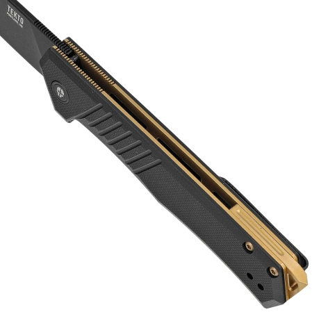 Tekto F1 Alpha Knife Black G10, Bronze HW, Black D2