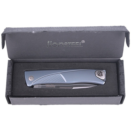 LionSteel Thrill Knife Blue Titanium, Satin M390 by Molletta (TL BL)