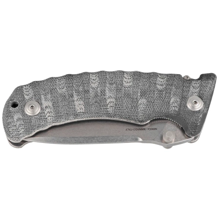 Fox Pro Hunter Black Yute Micarta, Stonewashed N690Co Knife (FX-130 MBSW)