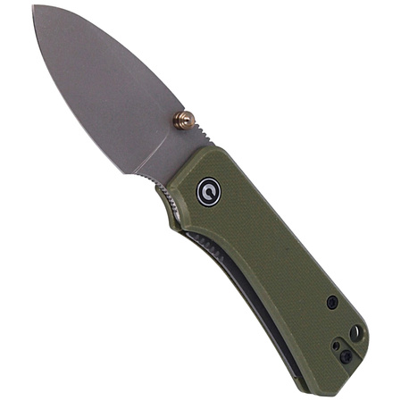 CIVIVI Knife Baby Banter Green G10, Gray Stonewashed by Ben Petersen (C19068S-5)