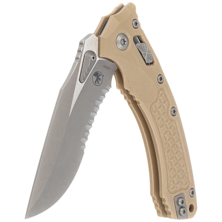 Microtech Amphibian Ram-Lok S/E Knife Frag Tan G10, Apocalyptic P/S M390MK by Tony Marfione (137RL-11APFRGTTA)