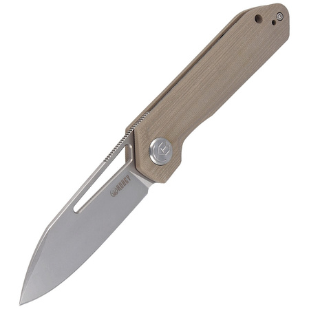 Kubey Royal Knife Tan G10, Beadblasted D2 by Colin Maisonpierre (KU321D)