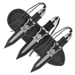 Noże do rzucania Martinez Albainox Skull Set 3 szt Black Paracord, Black 3Cr13Mov (32344)
