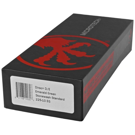 Microtech Dirac D/E OTF Knife Emerald Green Aluminum, Stonewashed by Tony Marfione (225-10EG)