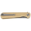 Bestechman Flick Knife Khaki G10, Satin/Stonewashed D2 by Ostap Hel (BMK13C)