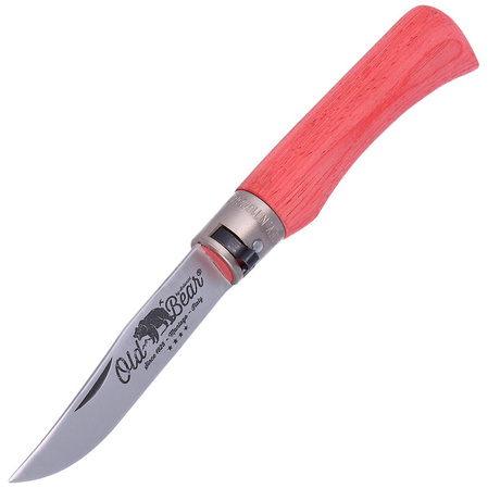 Antonini Old Bear Laminated Red, Satin Stainless knife (9307/21_MRK)