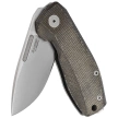 LionSteel Nano Knife Green Canvas Micarta, Satin MagnaCut (NA01 CVG)