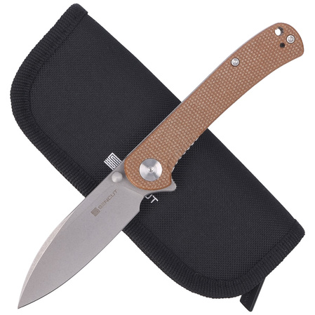 Nóż składany Sencut Scepter Brown Micarta, Stonewashed 9Cr18MoV (SA03D)