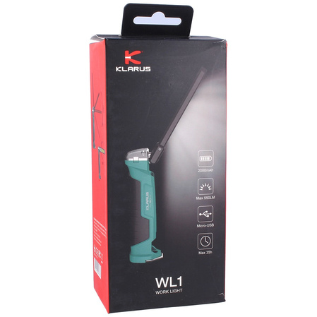 Latarka Klarus WL1, 550lm, 2000mAh, Working Light White/Red LED (WL1)