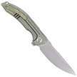Nóż WE Knife Quixotic Green Titanium, Silver Bead Blasted CPM 20CV (WE21016-4)