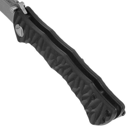 Tecnocut TCN6520BC-SSW Knife - Black G10, Stonewashed 440