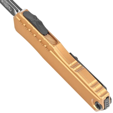 Nóż automatyczny OTF Microtech Cypher II S/E Tan Aluminium, Black M390MK by Deryk Munroe and Tony Marfione (1241-1TA)