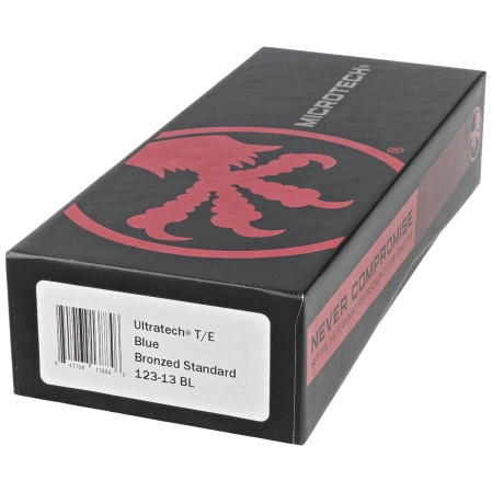 Microtech Ultratech T/E OTF Knife Blue Aluminum, Bronzed M390 by Tony Marfione (123-13BL)