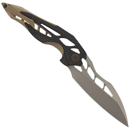 WE Knife Arrakis Champagne Ti / CF, Satin M390 by Elijah Isham (906CF-A MYSTERY BOX)