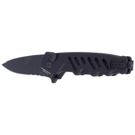 Nóż automatyczny Extrema Ratio Caimano Nero Black Aluminium, Black MIL-C N690 (04.1000.0169/BLK)