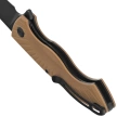 Kubey Timberwolf Knife Tan G10, Blackwashed 14C28N (KU208H)