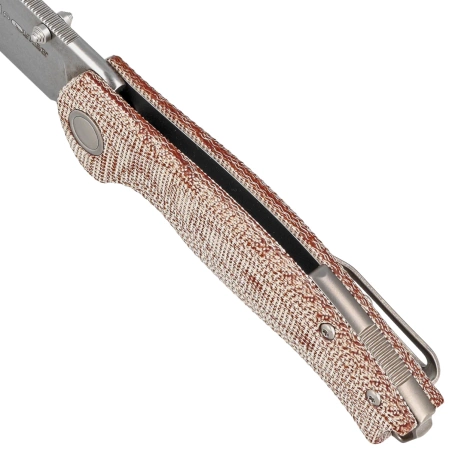 Nóż składany Viper Vale Natural Canvas Micarta, Stonewashed MagnaCut by Jesper Voxnæs (V6006CN)