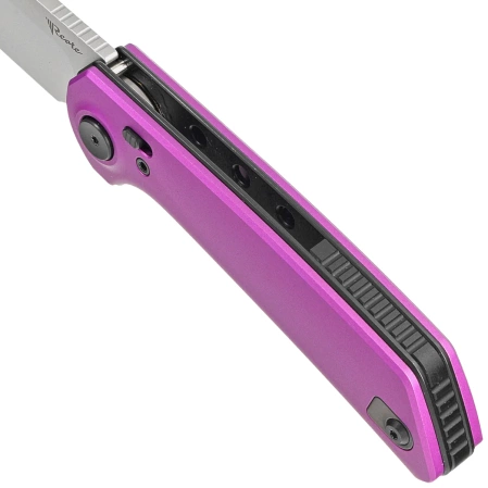Nóż składany Reate PL-XF-A-5 Purple Aluminium, Stonewashed Nitro-V