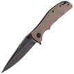Nóż FoxEdge Mandatory Fun G10 Coyote Tan, Stone Washed PVD by Russ Kommer (FE-025)
