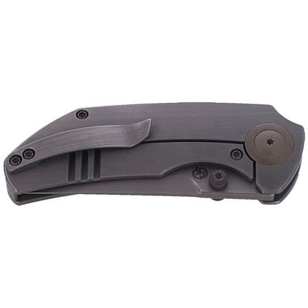 WE Knife Thug Gray Titanium, Gray Hand Rubbed CPM 20CV by Matt Christensen (2103B)