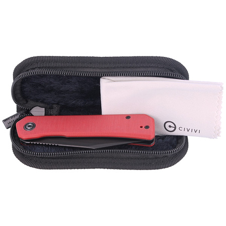 CIVIVI Knife Relic Burgundy G10, Black Stonewashed Nitro-V (C20077B-2)