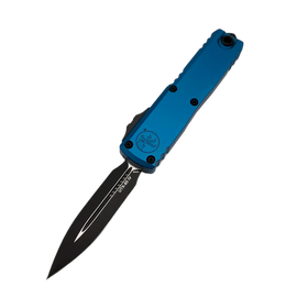 Microtech UTX-85 Gen IV D/E OTF Knife Blue Aluminum, Black M390MK by Tony Marfione (12324-1BL)