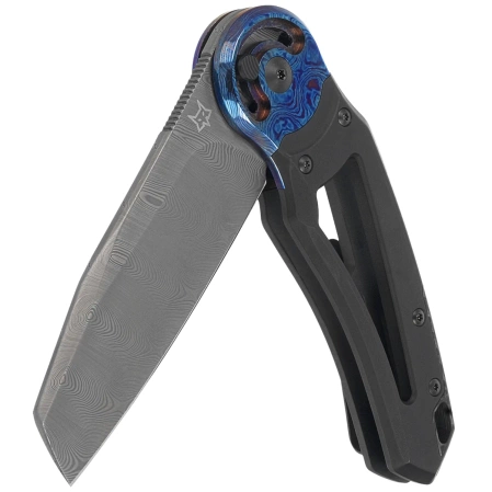 Fox Metamorphosis Black PVD Titanium, Timascus HW, Damasteel Super Dense Twist Knife (FX-556-A1)