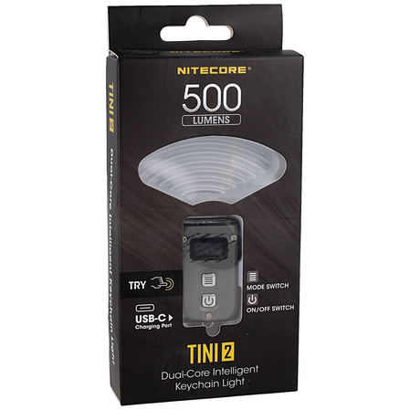 NiteCore TINI2 Gray 500 lm flashlight, Li-ion Battery/280mAh