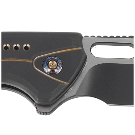 Nóż składany WE Knife Exciton LE No 188/210 Black / Flamed Titanium, Two Tone CPM 20CV (WE22038A-4)