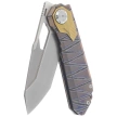 Remette RT-Peregrine Falcon Knife Gray/Brown/Thunder Lightning Titanium, Hand Fine Grinding Pearlescent M390 (RTT1-CX)