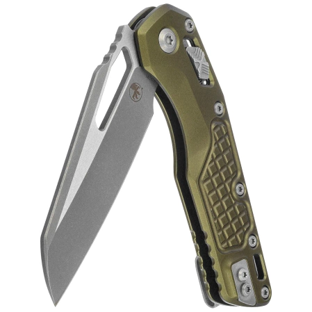 Microtech MSI S/E Ram-Lok OD Green Frag Aluminum, Apocalyptic M390MK by Tony Marfione (210-10APFROD)