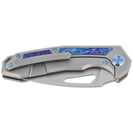 Nóż składany Kubey KB Knives Coeus Gray Titanium/Timascus, Beadblasted CPM S35VN (KB286A)