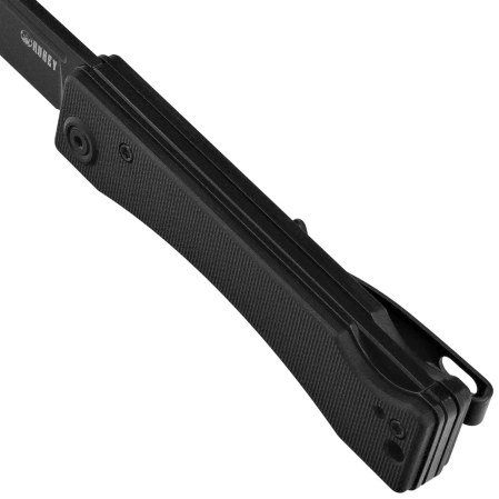 Kubey Akino Knife Black G10, Blackwashed 14C28N by Tiguass (KU2102D)