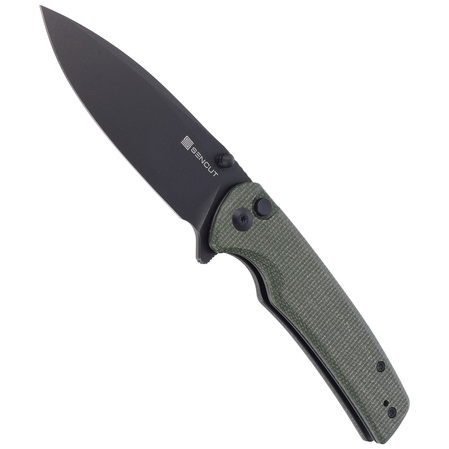 Nóż składany Sencut Sachse Green Micarta, Black Stonewashed 9Cr18MoV (S21007-2)