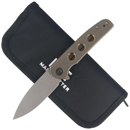 Nóż składany WE Knife Shakan LE No 176/210 Bronze Titanium, Gray Stonewashed CPM 20CV (WE20052B-2)