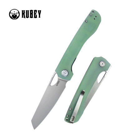 Kubey Elang Knife Jade G10, Beadblasted AUS-10 by Sebastian Irawan (KU365C)