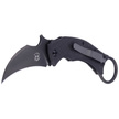 FOX Karambit Black Bird Black Carbon Fiber / Gray Titanium, Black ELMAX by Bastinelli (FX-591 TIC B)