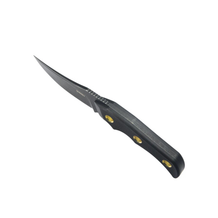 Nóż Kubey Blade Hunter Black G10, Blackwashed 14C28N by Mikkel Willumsen (KU375B)