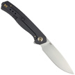 WE Knife Seer LE No 444/610 Black Titanium, Rubbed Silver CPM 20CV knife (WE20015-1)