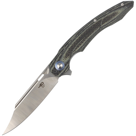 Bestech Knife Fanga Carbon Fiber / Beige G10, Satin D2 by Kombou (BG18D)