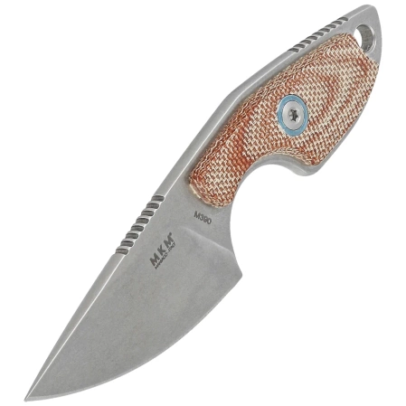 Nóż na szyję MKM Mikro 1 Natural Canvas Micarta, Stonewashed M390 by Jesper Voxnæs (MKMR01-NC)