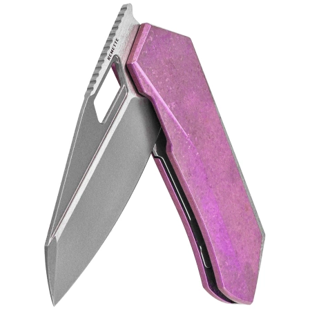 Remette Woodpecker Knife Crystal Purple Titanium, Hand Grinding Pearlescent M390 (RTWP-IP)