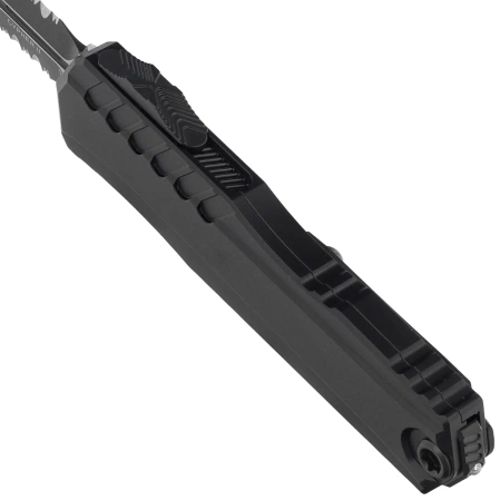 Nóż automatyczny OTF Microtech Cypher II D/E Black Aluminium, Black P/S M390MK by Deryk Munroe and Tony Marfione (1242-2T)