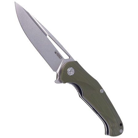 Kubey Knife Dugu, OD Green G10, Stonewashed D2 (KU210B)