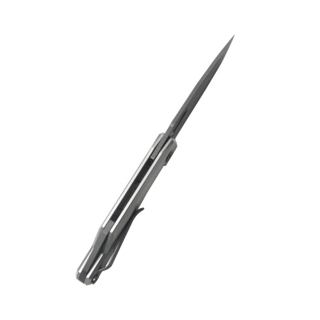 Nóż składany Kubey Verijero Grey Titanium, Blackwashed 14C28N by George Ovchinnikov (KB340B)
